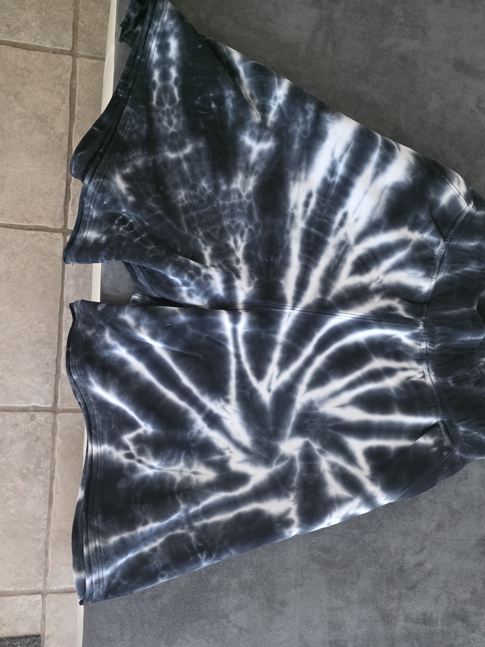 lululemon athletica Black and White Tie-Dye Shorts